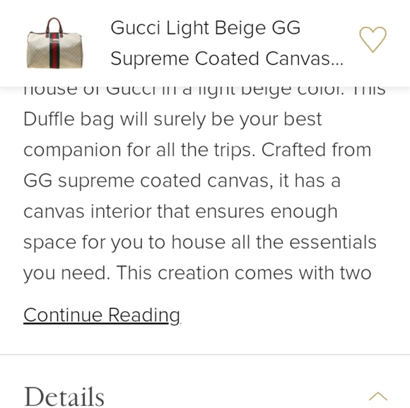 Authentic Gucci  Joy Duffel bag in pristine condition. designer# 189688-213048 - Picture 11 of 12